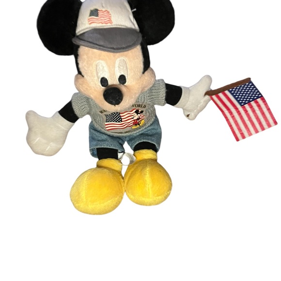 Disney Other - Disney Mickey Mouse 2000 American Flag 9 inches